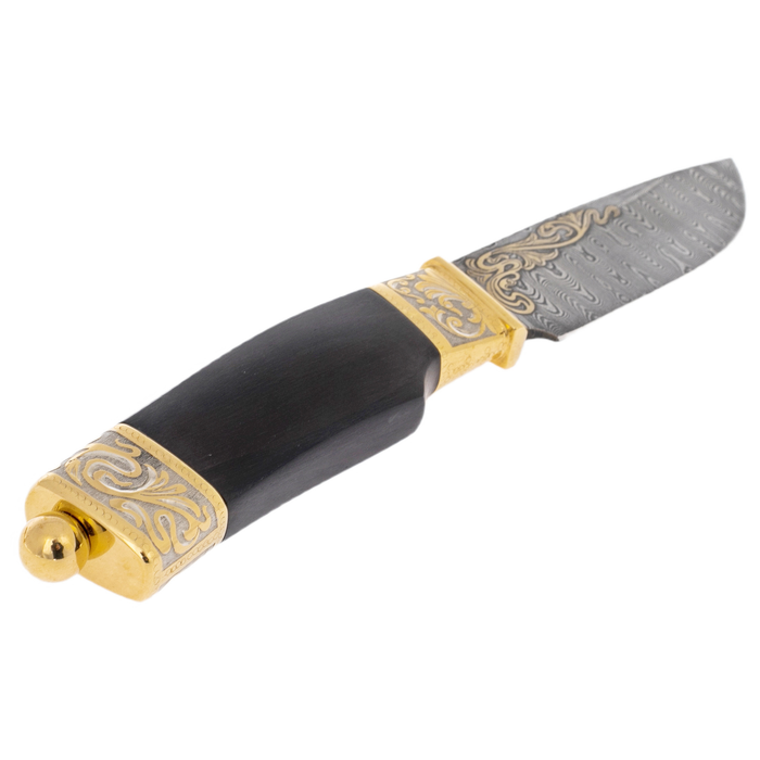 Souvenir knife "Pattern" on a stand, Zlatoust