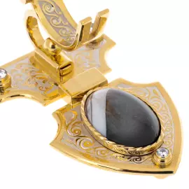 Нож сувенирный "Узор" на подставке, Златоуст