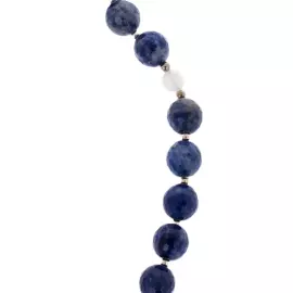 Иудейские чётки из содалита и селенита "Хай"