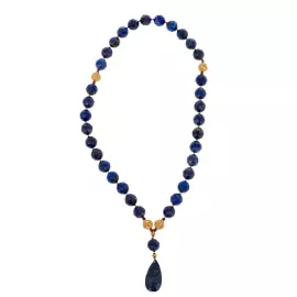 Чётки из лазурита и граната "Капля"