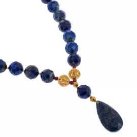 Чётки из лазурита и граната "Капля"