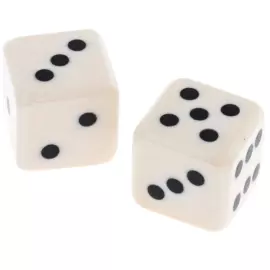 Игральные кубики из рога лося