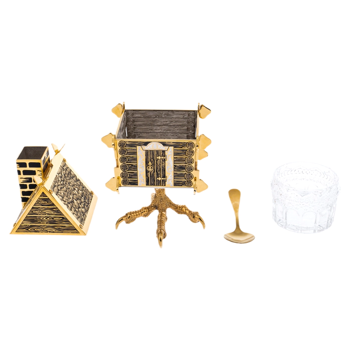 Sugar bowl "Hut on chicken legs" Zlatoust