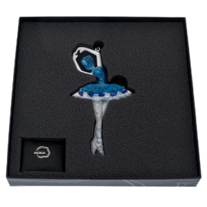 Елочная игрушка из содалита и смолы "Балерина"