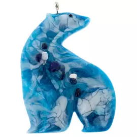 Набор елочных игрушек из содалита и смолы "Русский сет" 3 шт