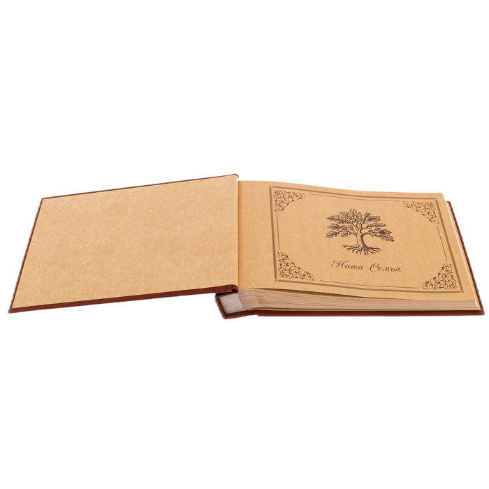 Genuine leather photo album "Our family"