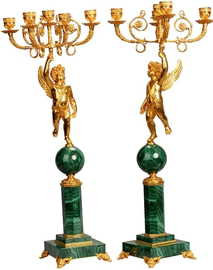 Candlesticks for 3 candles "Angels" (pair)