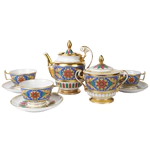 Tea set "Alexandria" with a "Gothic" pattern for 6 people (14 items)