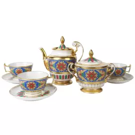 Чайный сервиз "Александрия" с рисунком "Готический" на 6 персон, 14 предметов