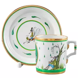Чайный сервиз "Гербовый" с рисунком "Крысята-воришки" на 2 персоны, 7 предметов