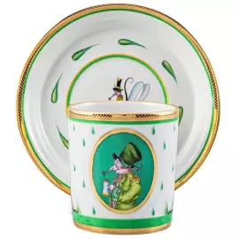 Чайный сервиз "Гербовый" с рисунком "Крысята-воришки" на 2 персоны, 7 предметов