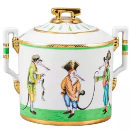 Чайный сервиз "Гербовый" с рисунком "Крысята-воришки" на 2 персоны, 7 предметов