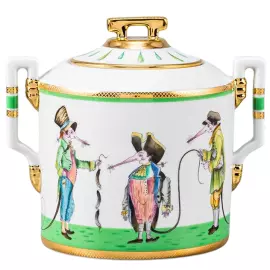 Чайный сервиз "Гербовый" с рисунком "Крысята-воришки" на 2 персоны, 7 предметов