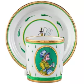 Чайный сервиз "Гербовый" с рисунком "Крысята-воришки" на 2 персоны, 7 предметов