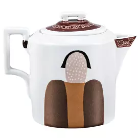 Чайный сервиз "Гербовый" с рисунком "Бабы" на 6 персон, 7 предметов