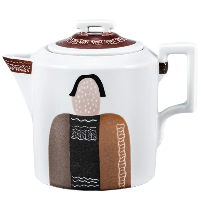 Чайный сервиз "Гербовый" с рисунком "Бабы" на 6 персон, 7 предметов