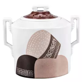 Чайный сервиз "Гербовый" с рисунком "Бабы" на 6 персон, 7 предметов