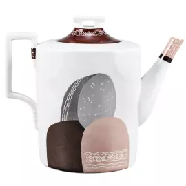 Чайный сервиз "Гербовый" с рисунком "Бабы" на 6 персон, 7 предметов