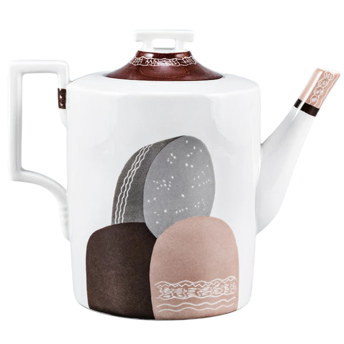 Чайный сервиз "Гербовый" с рисунком "Бабы" на 6 персон, 7 предметов