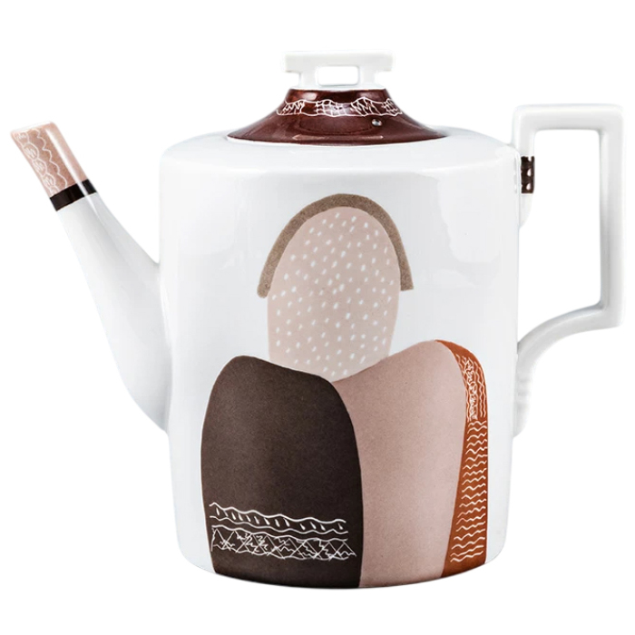 Чайный сервиз "Гербовый" с рисунком "Бабы" на 6 персон, 7 предметов