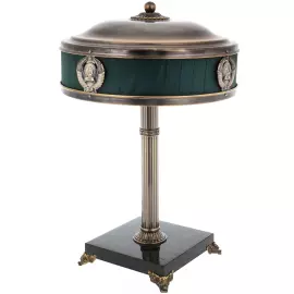 Лампа "Наркомовская" с подставкой из змеевика