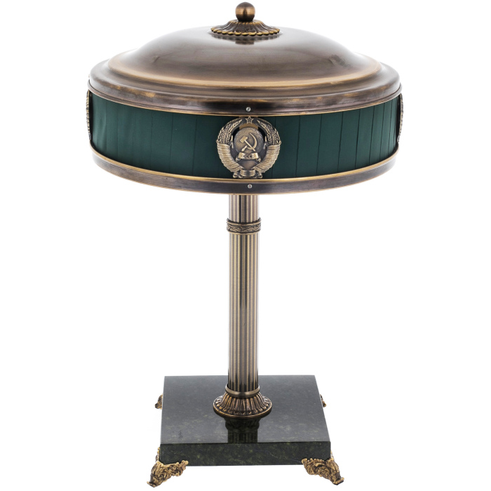 Лампа "Наркомовская" с подставкой из змеевика