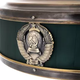 Лампа "Наркомовская" с подставкой из змеевика