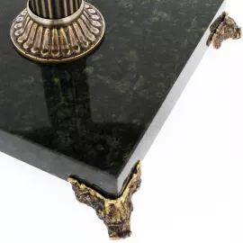 Лампа "Наркомовская" с подставкой из змеевика