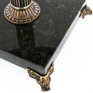 Лампа "Наркомовская" с подставкой из змеевика