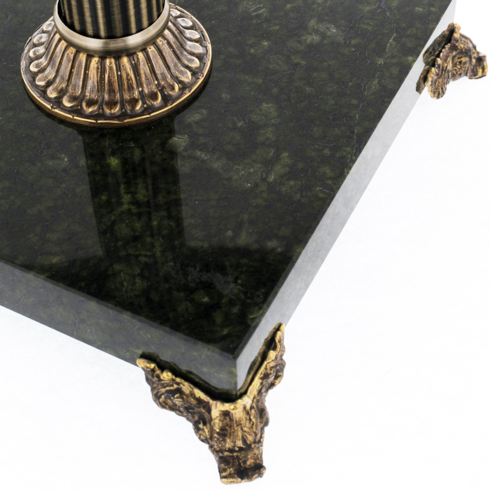 Лампа "Наркомовская" с подставкой из змеевика