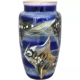 Фарфоровая ваза "Китайская" с рисунком "Рыбы"