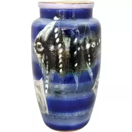 Фарфоровая ваза "Китайская" с рисунком "Рыбы"