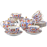 Tulip tea set with Russian Splint pattern for 6 persons (20 items)