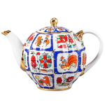 Tulip tea set with Russian Splint pattern for 6 persons (20 items)