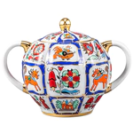 Tulip tea set with Russian Splint pattern for 6 persons (20 items)