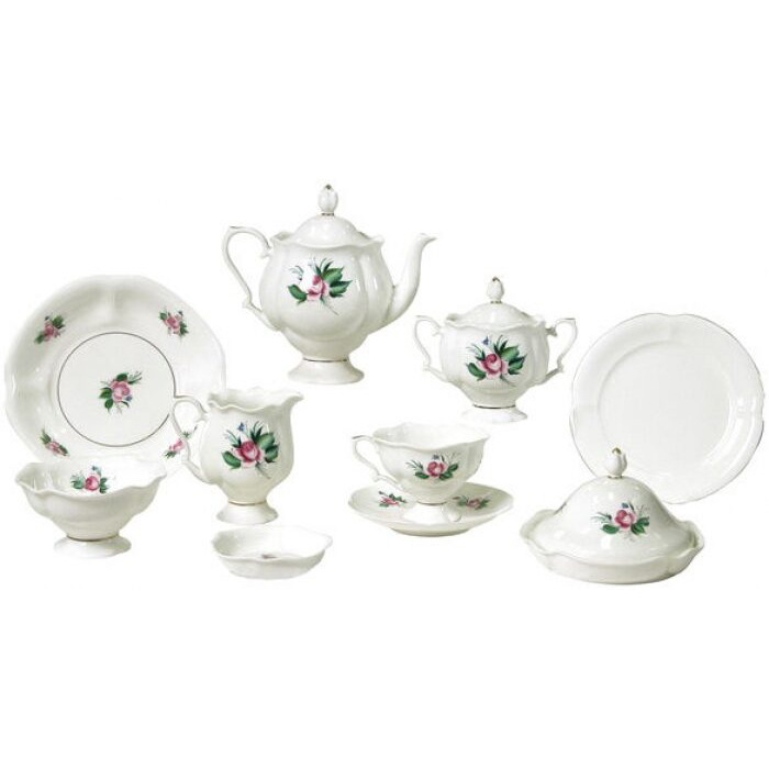 Кофейный сервиз "Наташа" с рисунком "Невеста" на 6 персон, 23 предмета