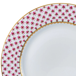 Фарфоровый сервиз "Молодежный" с рисунком "Сетка-Блюз 2" на 6 персон, 24 предмета