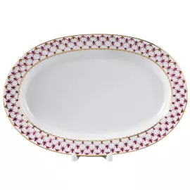 Фарфоровый сервиз "Молодежный" с рисунком "Сетка-Блюз 2" на 6 персон, 24 предмета