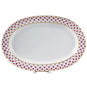 Фарфоровый сервиз "Молодежный" с рисунком "Сетка-Блюз 2" на 6 персон, 24 предмета