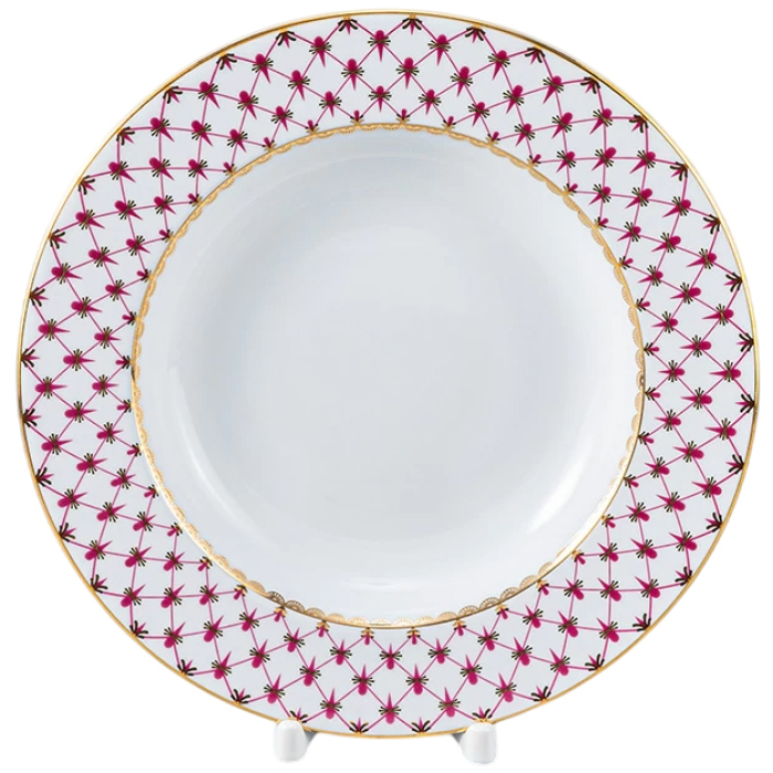 Фарфоровый сервиз "Молодежный" с рисунком "Сетка-Блюз 2" на 6 персон, 24 предмета