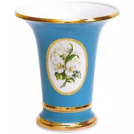 Фарфоровая ваза "Ампирная" с рисунком "Незабудки"