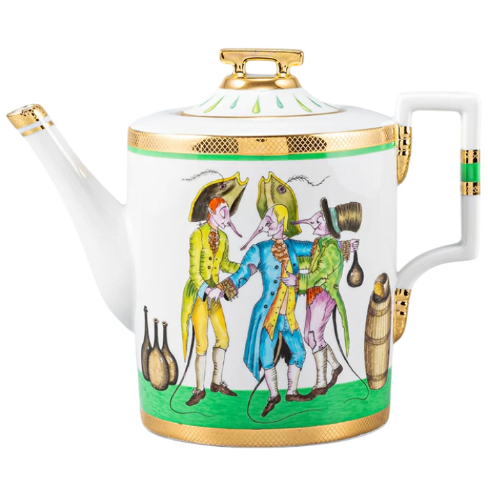 Чайник заварочный фарфоровый "Крысята-воришки"