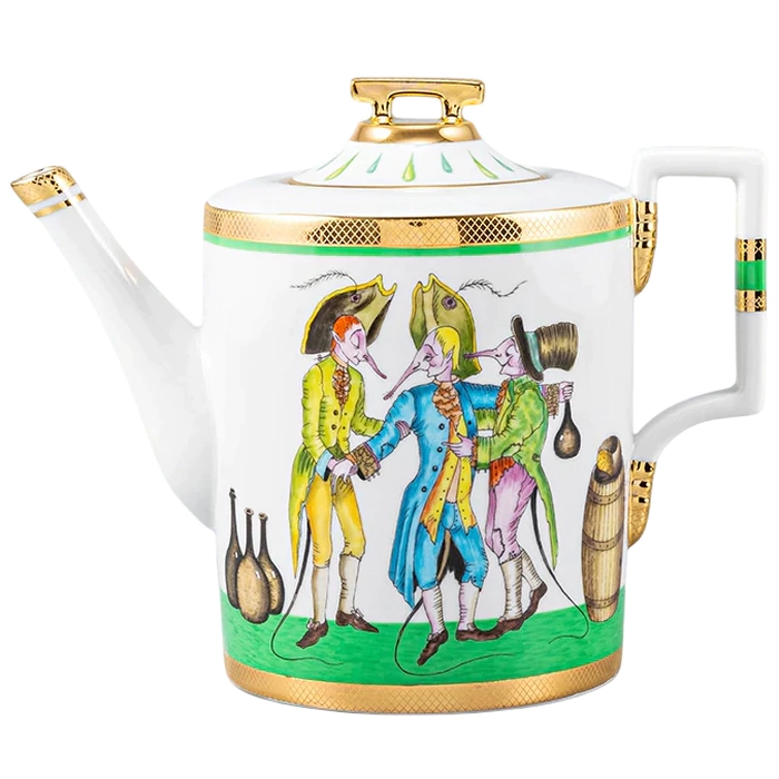 Porcelain teapot "Rat thieves"