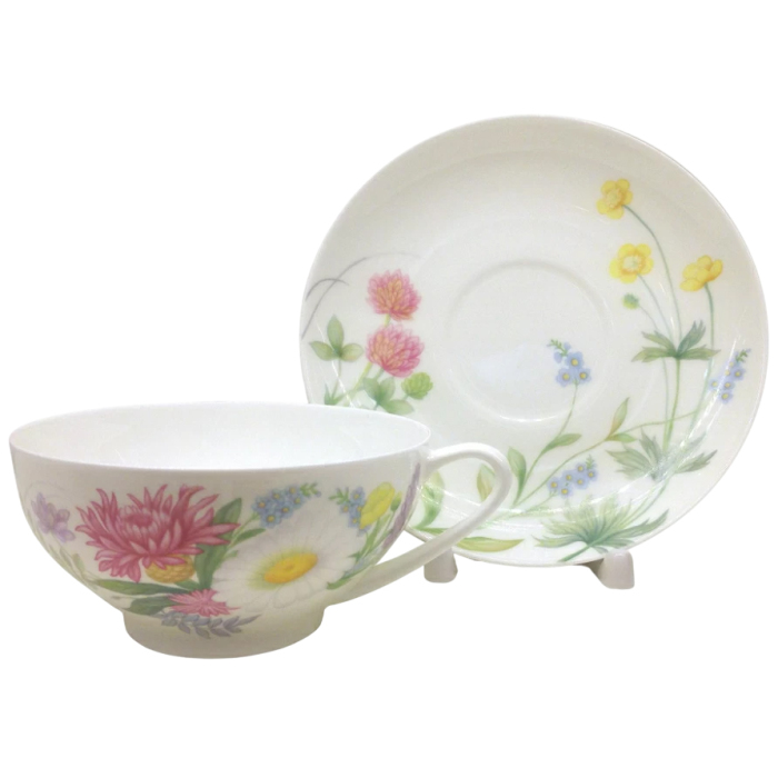 Чайный сервиз "Купольный" с рисунком "Полевые цветы" на 6 персон, 14 предметов