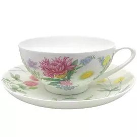 Чайный сервиз "Купольный" с рисунком "Полевые цветы" на 6 персон, 14 предметов