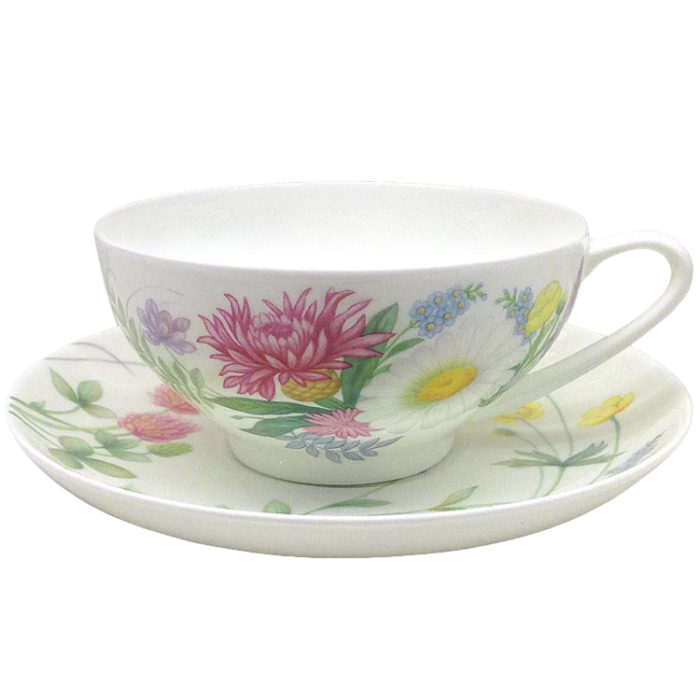 Чайный сервиз "Купольный" с рисунком "Полевые цветы" на 6 персон, 14 предметов