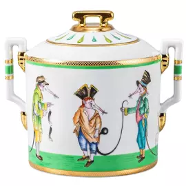 Сахарница фарфоровая гербовая "Крысята-воришки"