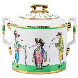 Сахарница фарфоровая гербовая "Крысята-воришки"