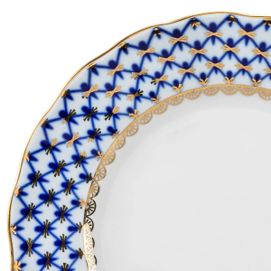 Кофейный сервиз "Тюльпан" с рисунком "Кобальтовая сетка" на 6 персон, 20 предметов