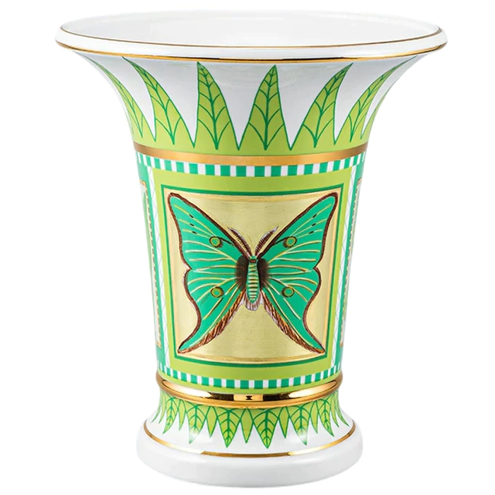 Porcelain vase "Empire" with a pattern of "Peacock Eyes"